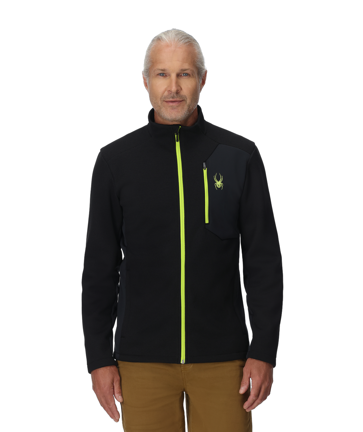 Men's Bandit Full Zip Jacket - Black | Spyder Midlayers