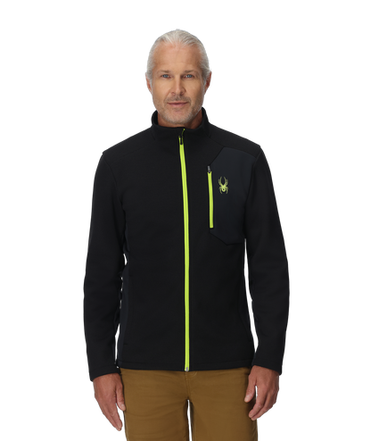 Men's Bandit Full Zip Jacket - Black | Spyder Midlayers