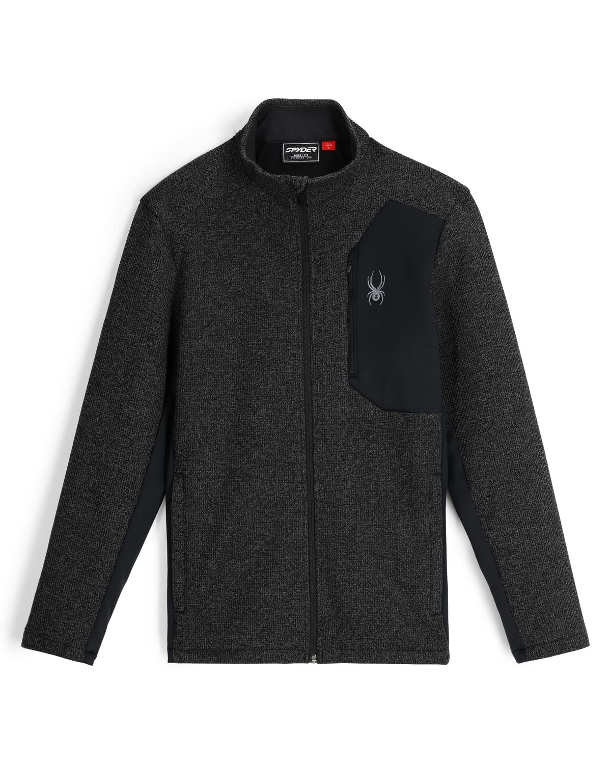 Men's Bandit Full Zip Jacket - Limestone Black | Spyder Midlayers