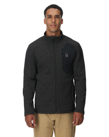 Men's Bandit Full Zip Jacket - Limestone Black | Spyder Midlayers