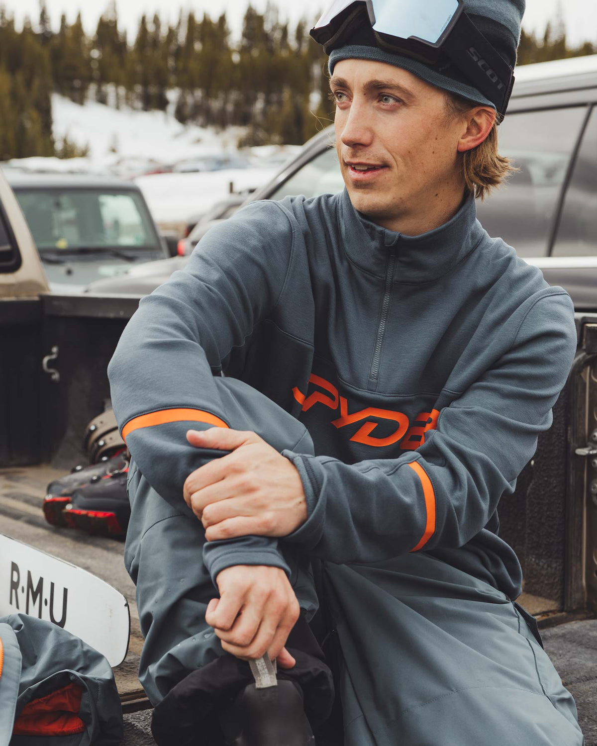 Men's Speed Fleece Half Zip Jacket - Slate Blue | Spyder Midlayers