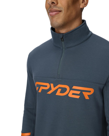 Men's Speed Fleece Half Zip Jacket - Slate Blue | Spyder Midlayers