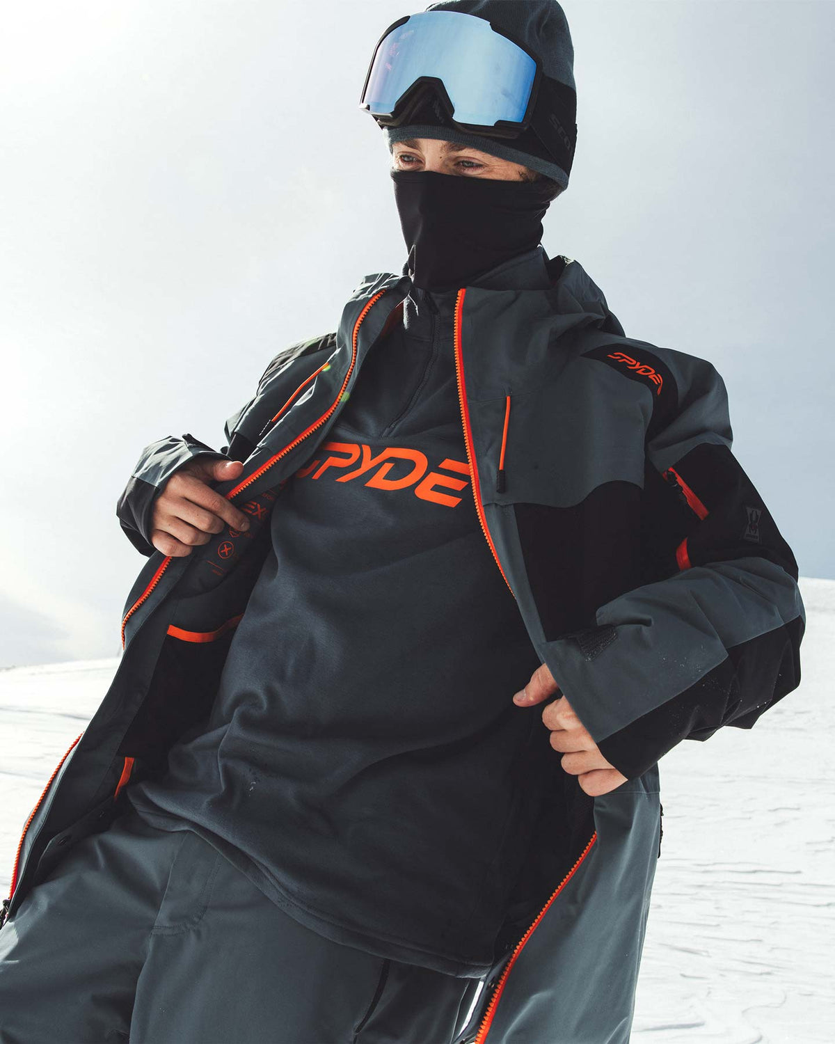 Men's Speed Fleece Half Zip Jacket - Slate Blue | Spyder Midlayers