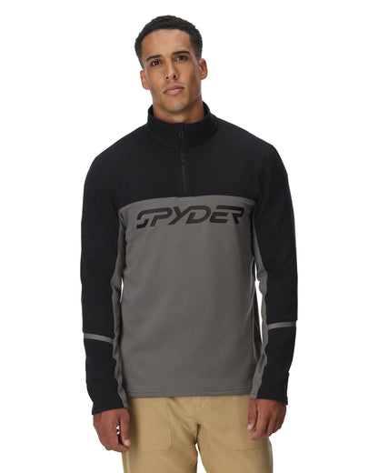 Men's Speed Fleece Half Zip Jacket- Storm | Spyder Midlayers