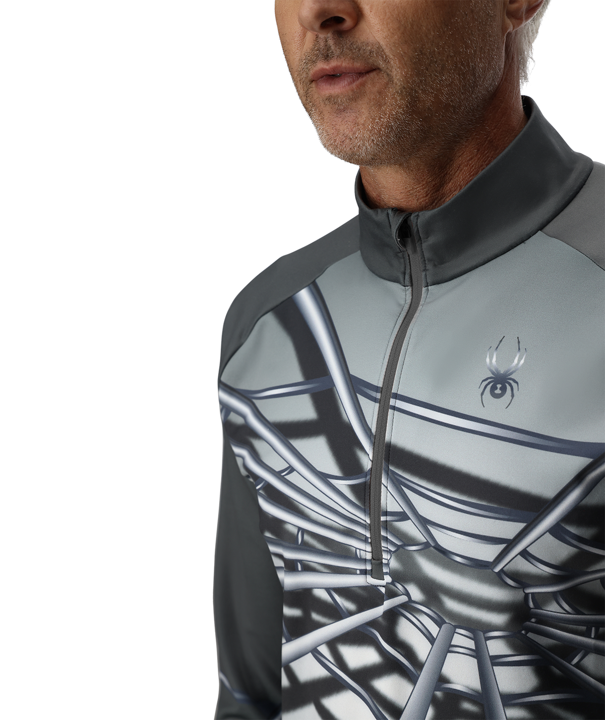Men's Legacy Half Zip T-Neck - Polar | Spyder Midlayers|Baselayers