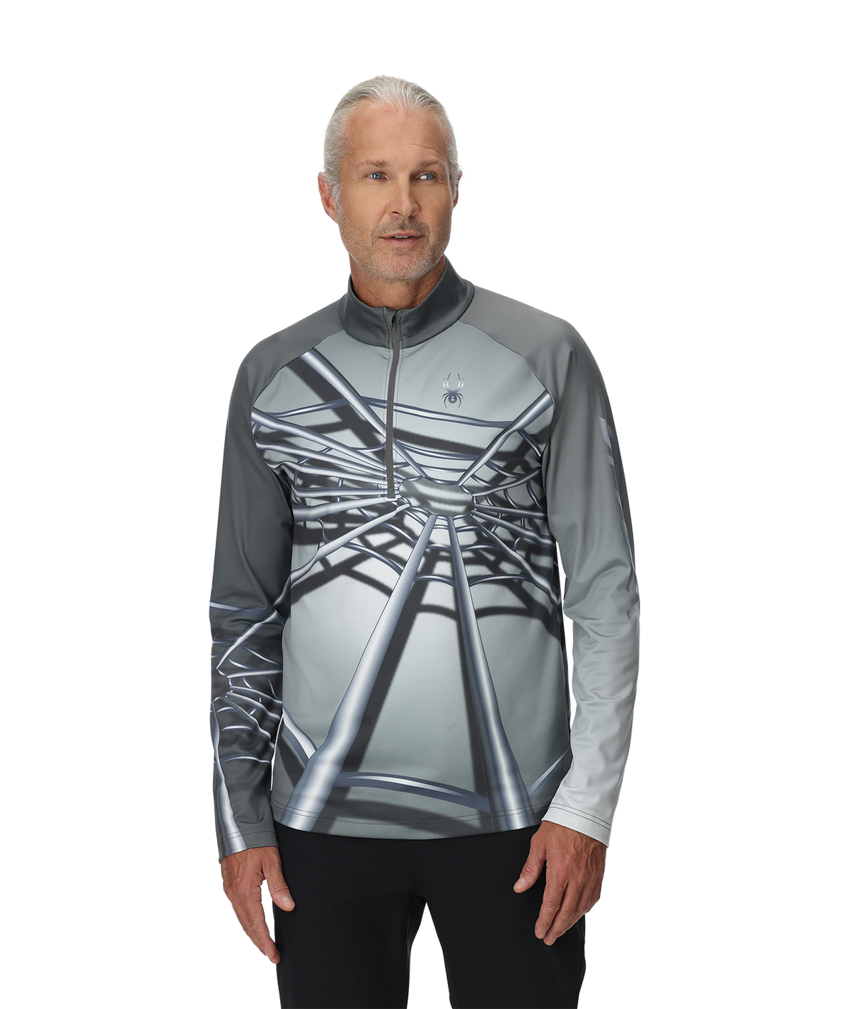 Men's Legacy Half Zip T-Neck - Polar | Spyder Midlayers|Baselayers