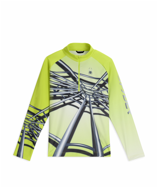 Men's Legacy Half Zip T-Neck - Lime | Spyder Midlayers|Baselayers
