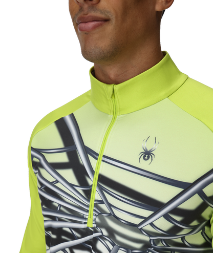 Men's Legacy Half Zip T-Neck - Lime | Spyder Midlayers|Baselayers