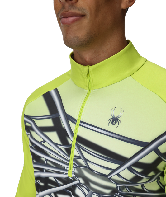 Men's Legacy Half Zip T-Neck - Lime | Spyder Midlayers|Baselayers