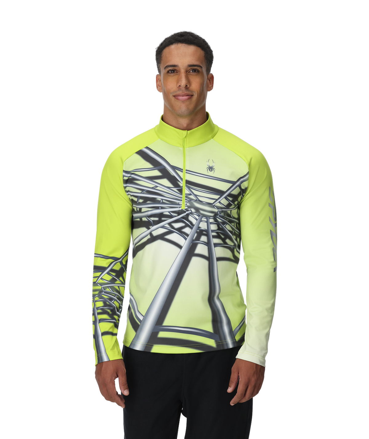 Men's Legacy Half Zip T-Neck - Lime | Spyder Midlayers|Baselayers