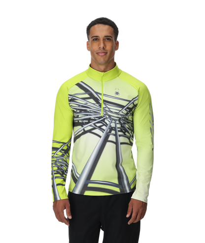 Men's Legacy Half Zip T-Neck - Lime | Spyder Midlayers|Baselayers