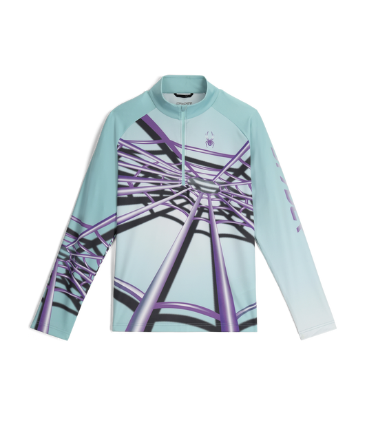 Men's Legacy Half Zip T-Neck - Glacier Blue | Spyder Midlayers|Baselayers
