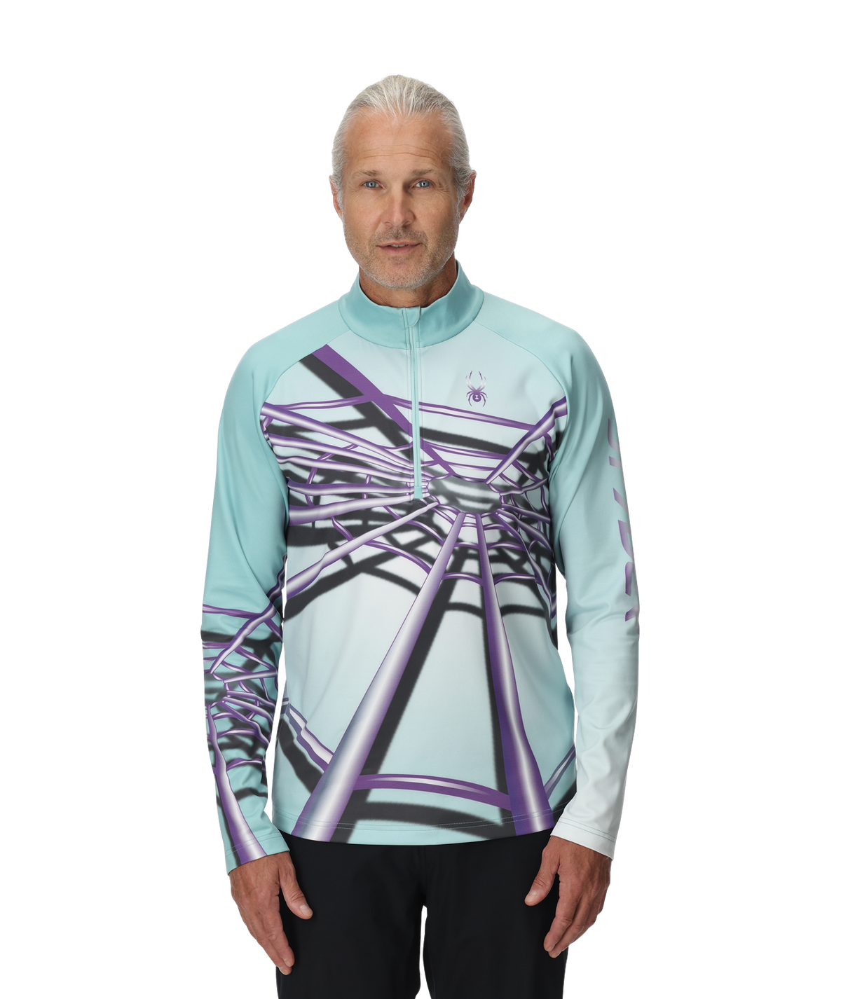 Men's Legacy Half Zip T-Neck - Glacier Blue | Spyder Midlayers|Baselayers