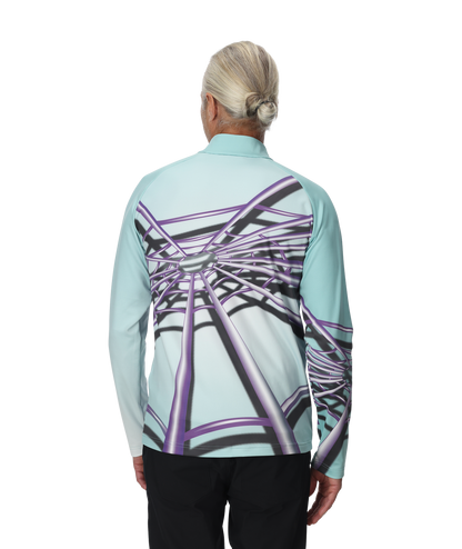 Men's Legacy Half Zip T-Neck - Glacier Blue | Spyder Midlayers|Baselayers