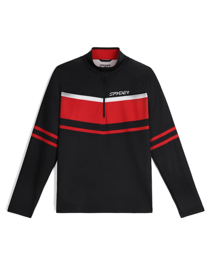 Men's Legacy Half Zip T-Neck - Black | Spyder Midlayers|Baselayers