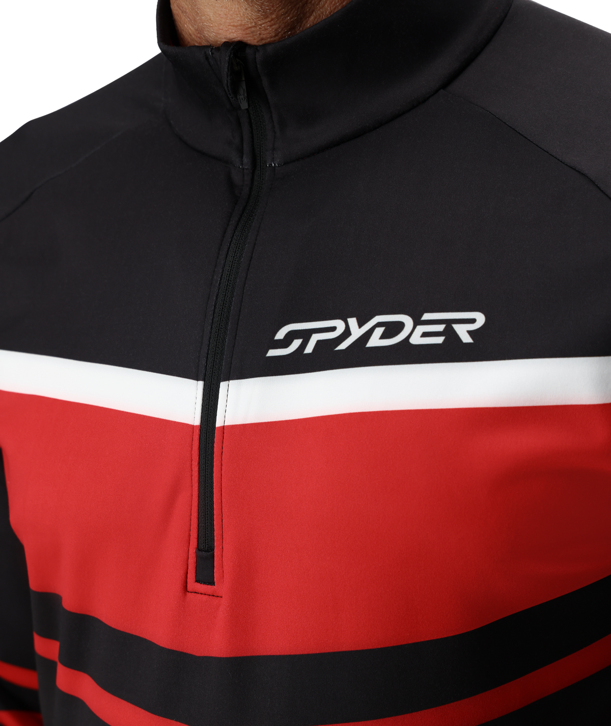 Men's Legacy Half Zip T-Neck - Black | Spyder Midlayers|Baselayers