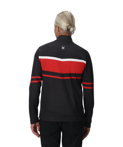 Men's Legacy Half Zip T-Neck - Black | Spyder Midlayers|Baselayers