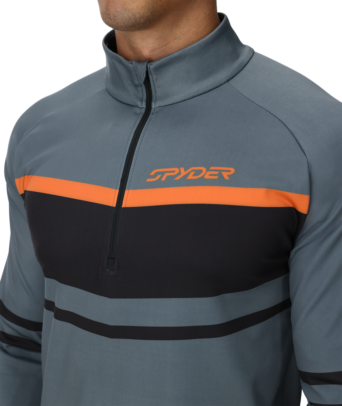 Men's Legacy Half Zip T-Neck - Slate Blue | Spyder Midlayers|Baselayers