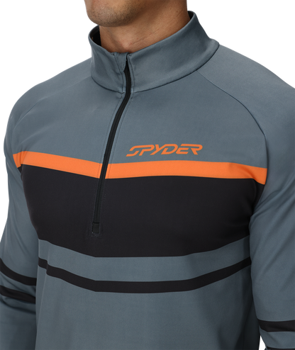 Men's Legacy Half Zip T-Neck - Slate Blue | Spyder Midlayers|Baselayers