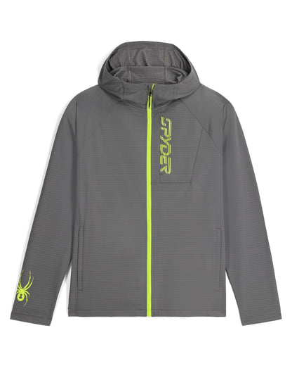 Men's GridWeb™ Fleece Hoodie - Storm | Spyder Midlayers