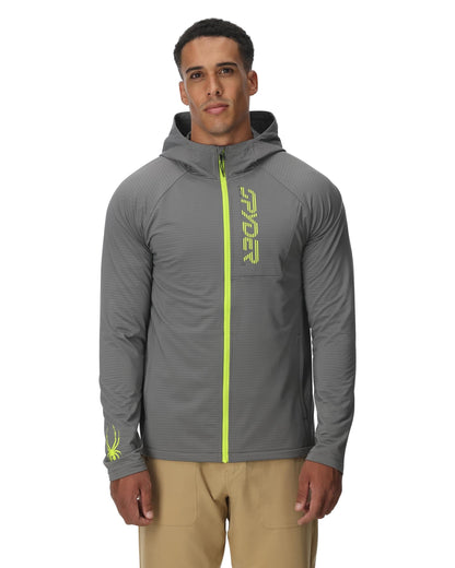 Men's GridWeb™ Fleece Hoodie - Storm | Spyder Midlayers