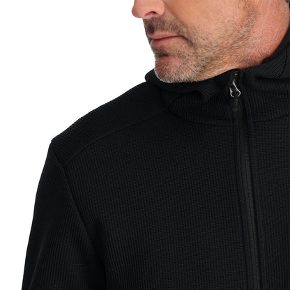 Mens Bandit Hooded Fleece Jacket - Black | Spyder Midlayers
