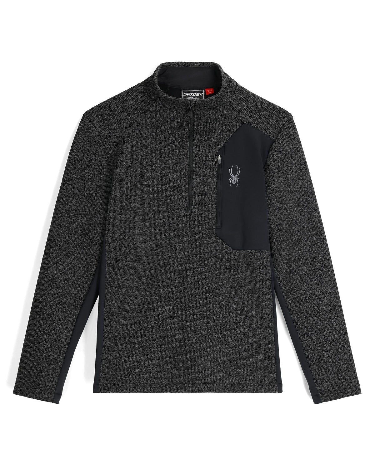 Men's Bandit Half Zip Jacket - Limestone Black | Spyder Midlayers