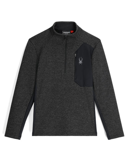 Men's Bandit Half Zip Jacket - Limestone Black | Spyder Midlayers