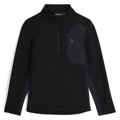 Men's Bandit Half Zip Jacket - Black | Spyder Midlayers