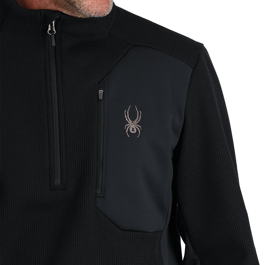 Men's Bandit Half Zip Jacket - Black | Spyder Midlayers