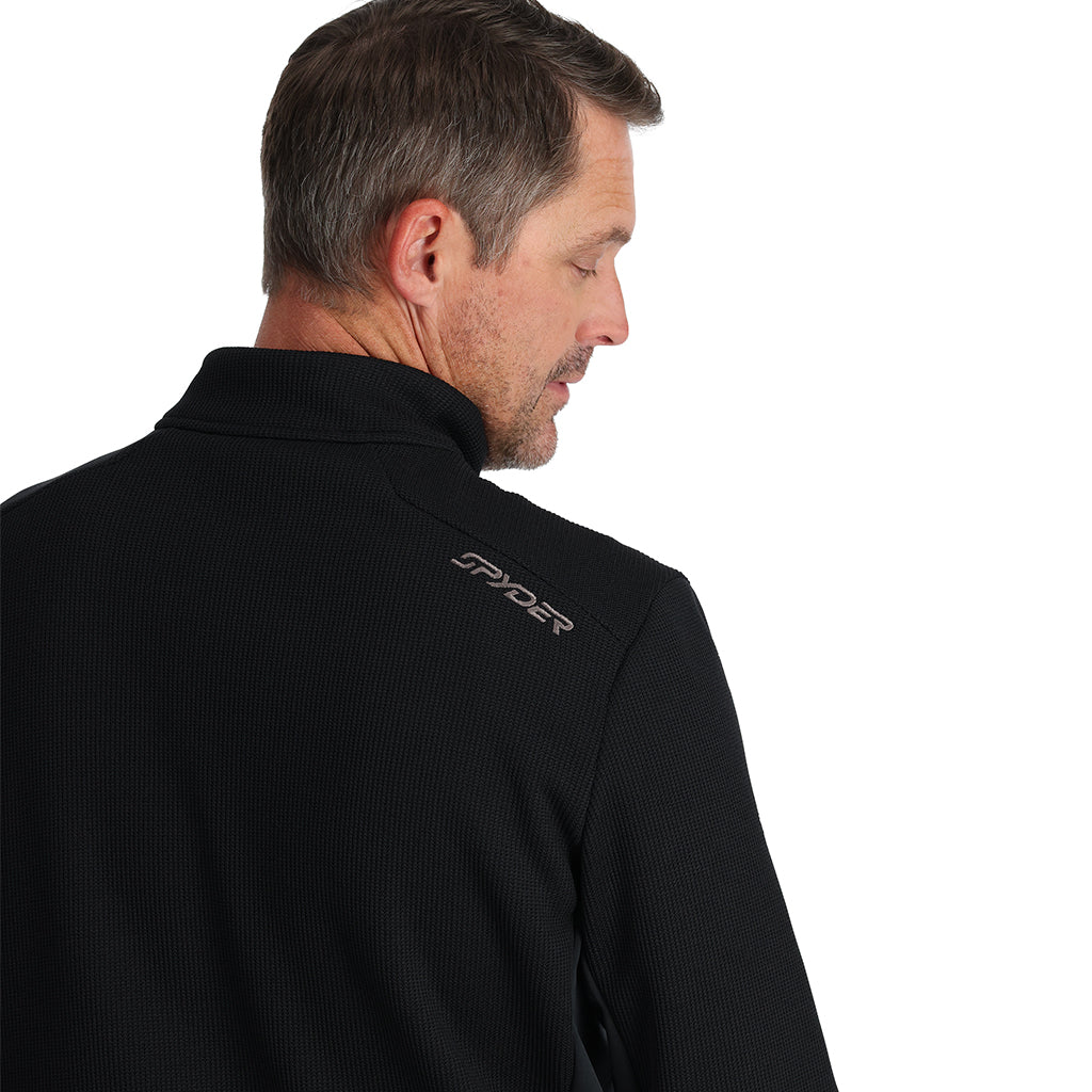 Men's Bandit Half Zip Jacket - Black | Spyder Midlayers