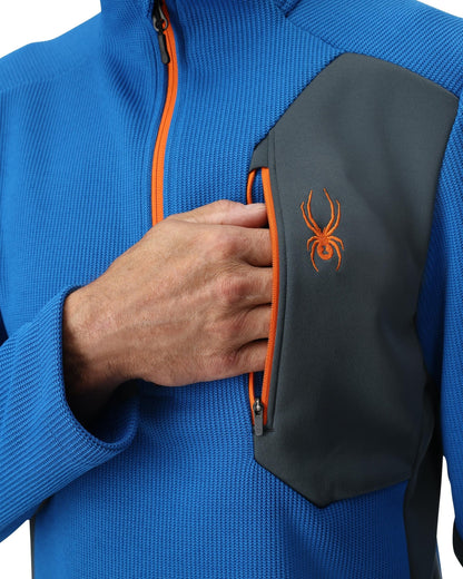 Men's Bandit Half Zip Jacket - Cobalt | Spyder Midlayers