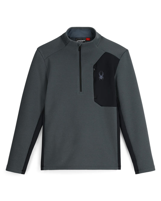 Men's Bandit Half Zip Jacket- Slate Blue | Spyder Midlayers