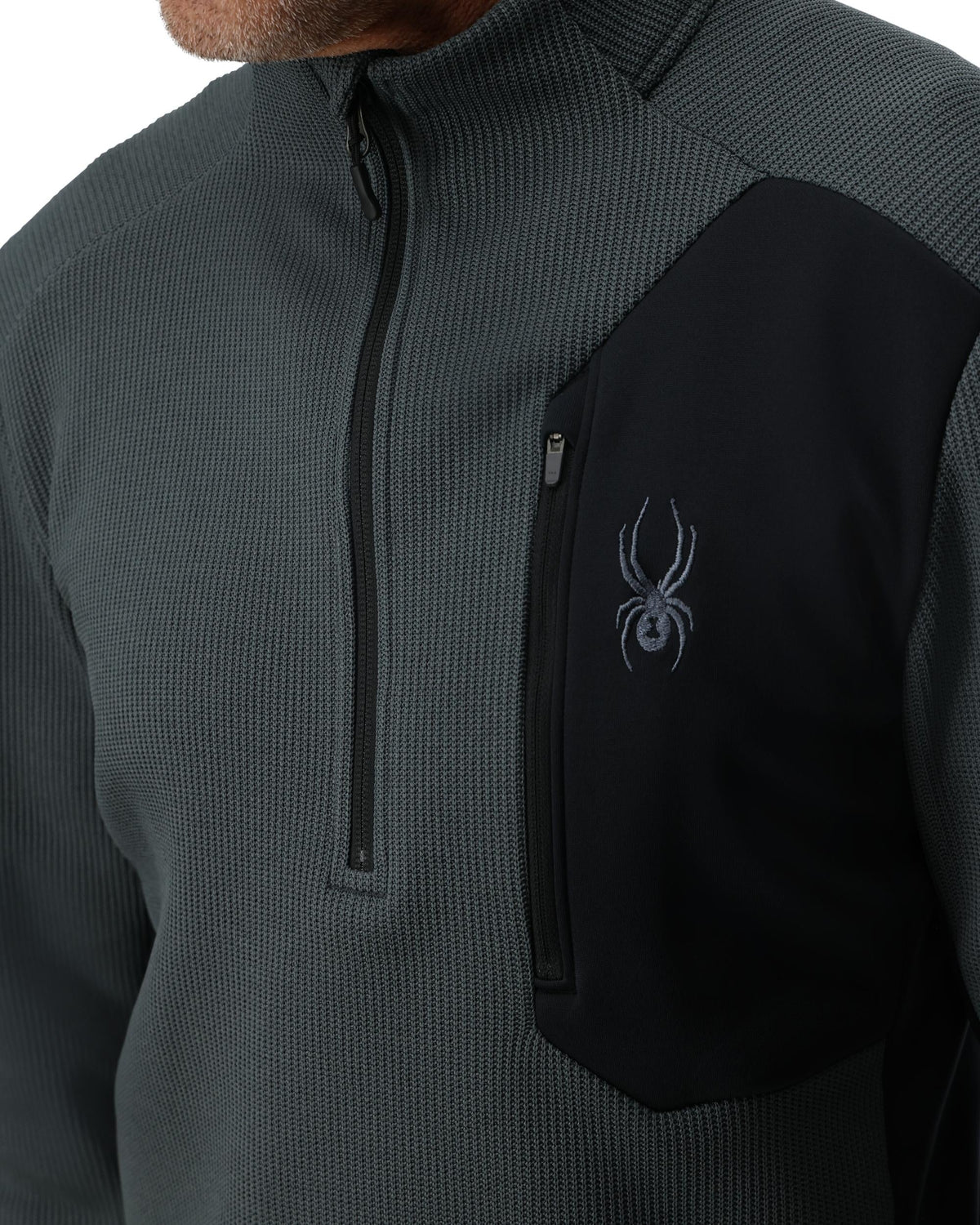 Men's Bandit Half Zip Jacket- Slate Blue | Spyder Midlayers