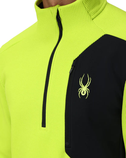 Men's Bandit Half Zip Jacket - Lime | Spyder Midlayers