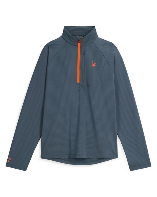 Men's GridWeb™ Half Zip Fleece - Slate Blue | Spyder Midlayers