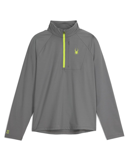 Men's GridWeb™ Half Zip Fleece - Storm | Spyder Midlayers