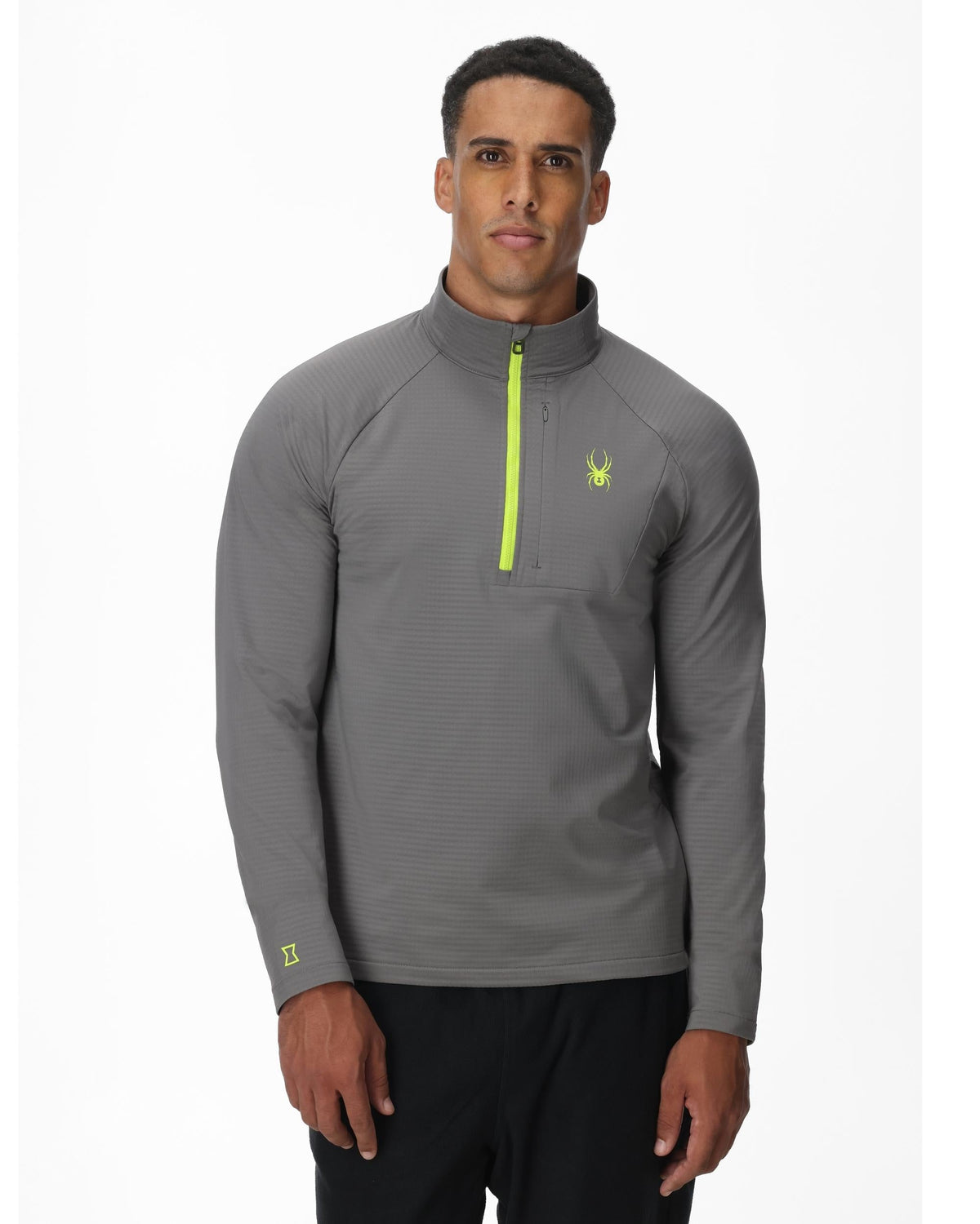 Men's GridWeb™ Half Zip Fleece - Storm | Spyder Midlayers