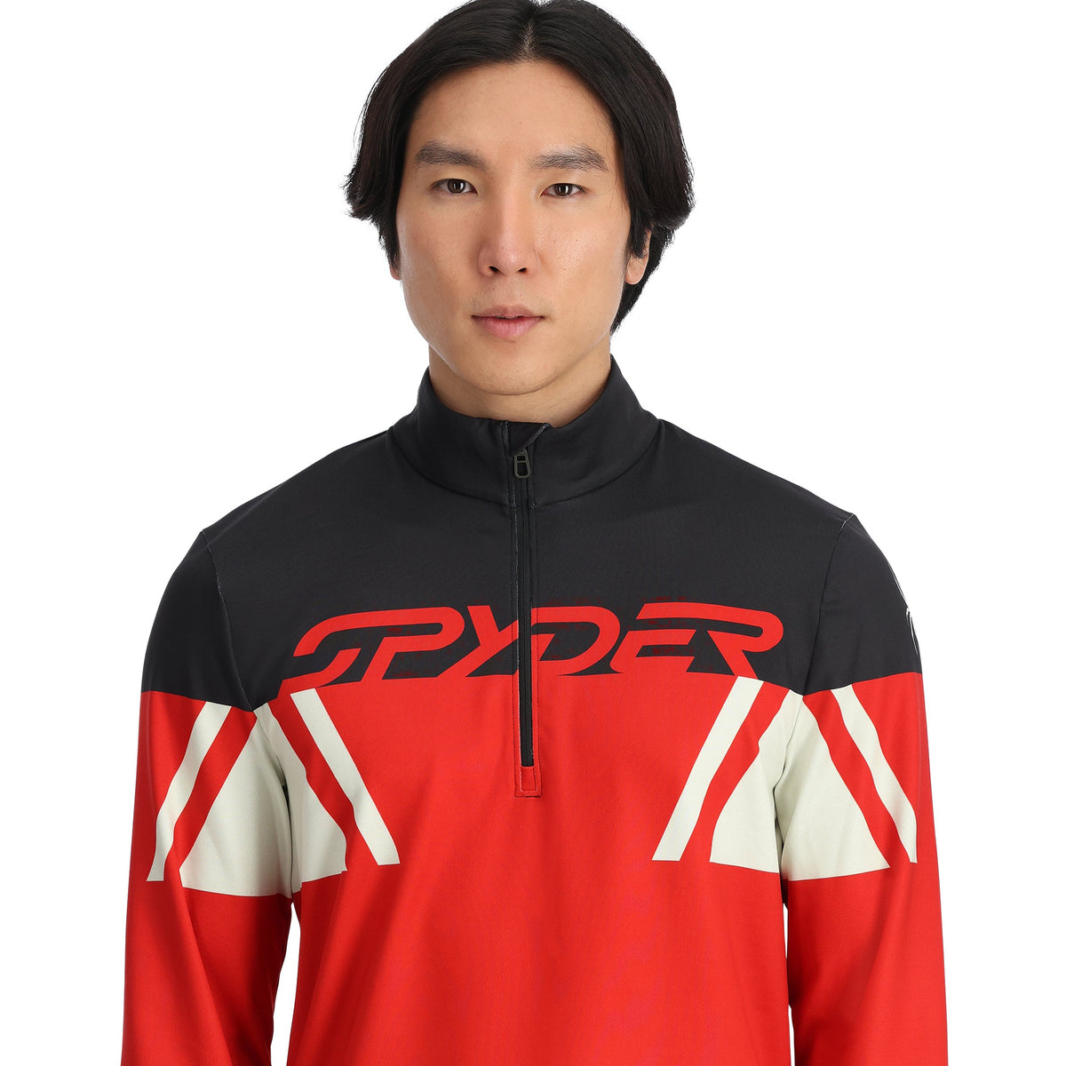 Men's Podium Half Zip T-Neck - Spyder Red | Spyder Midlayers|Baselayers
