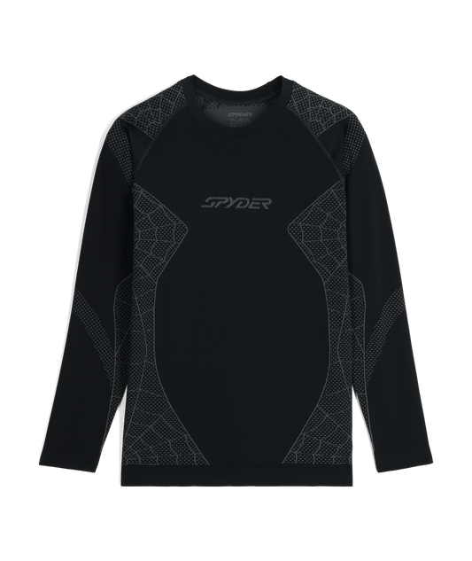 Men's Momentum Baselayer Top - Black | Spyder Baselayers