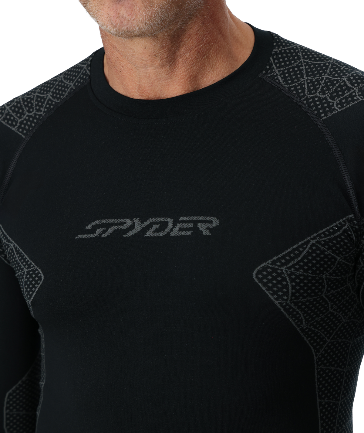Men's Momentum Baselayer Top - Black | Spyder Baselayers