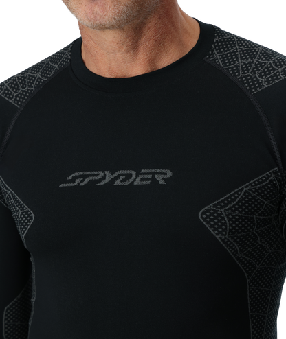 Men's Momentum Baselayer Top - Black | Spyder Baselayers