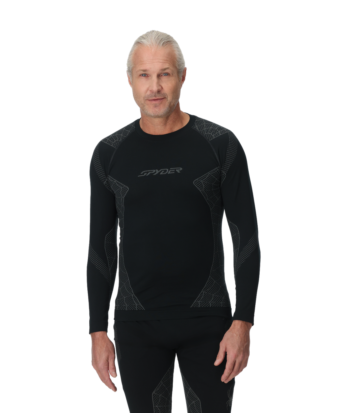 Men's Momentum Baselayer Top - Black | Spyder Baselayers