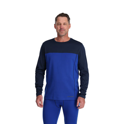 Men's Stretch Charger Crew - Electric Blue | Spyder Baselayers