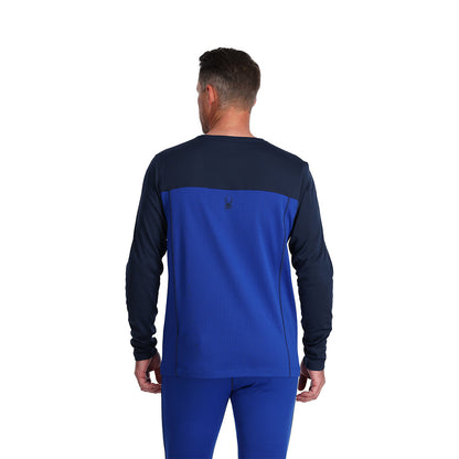Men's Stretch Charger Crew - Electric Blue | Spyder Baselayers