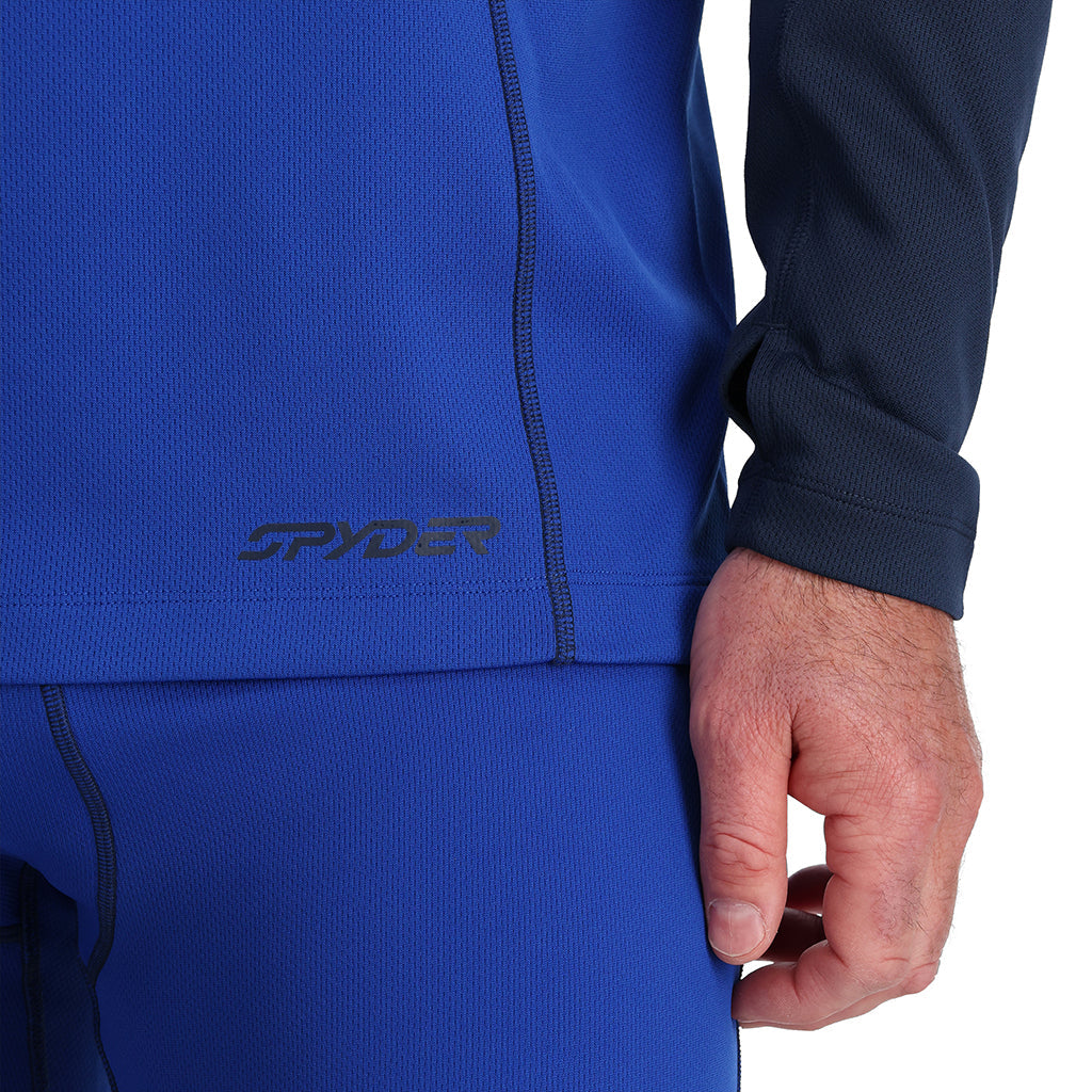 Men's Stretch Charger Crew - Electric Blue | Spyder Baselayers