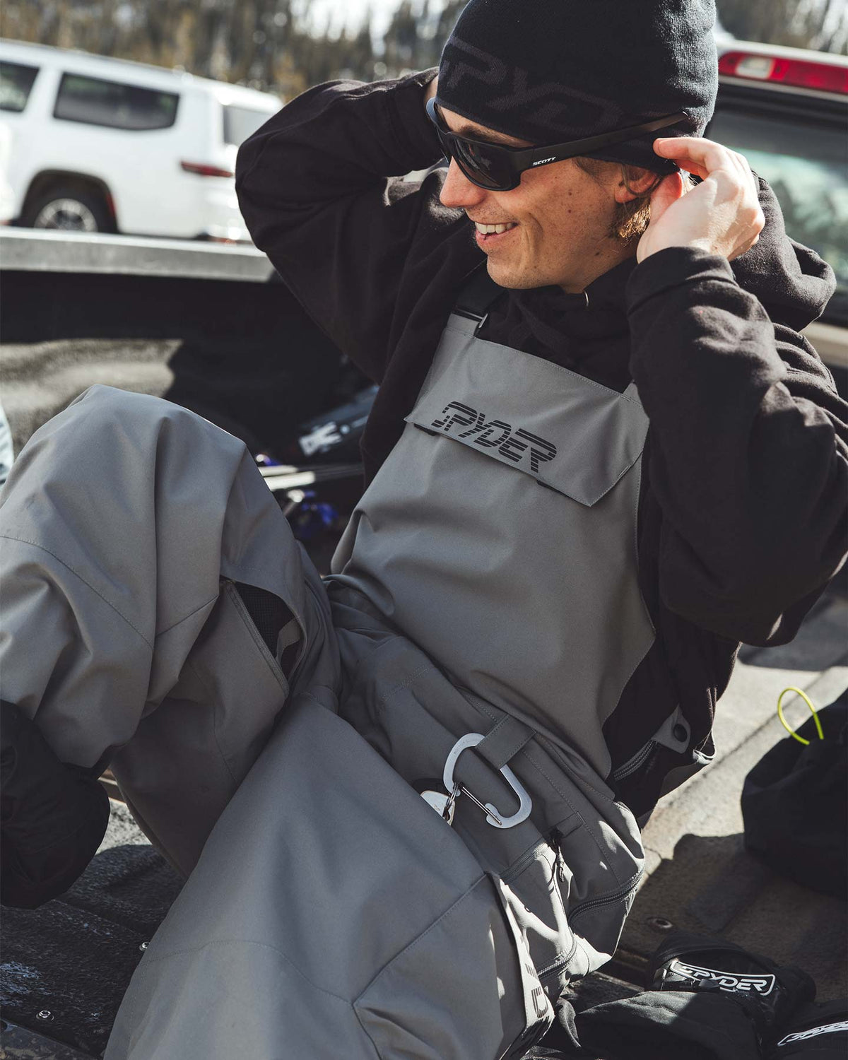Men's Lift Bibs - Storm | Spyder Freeski
