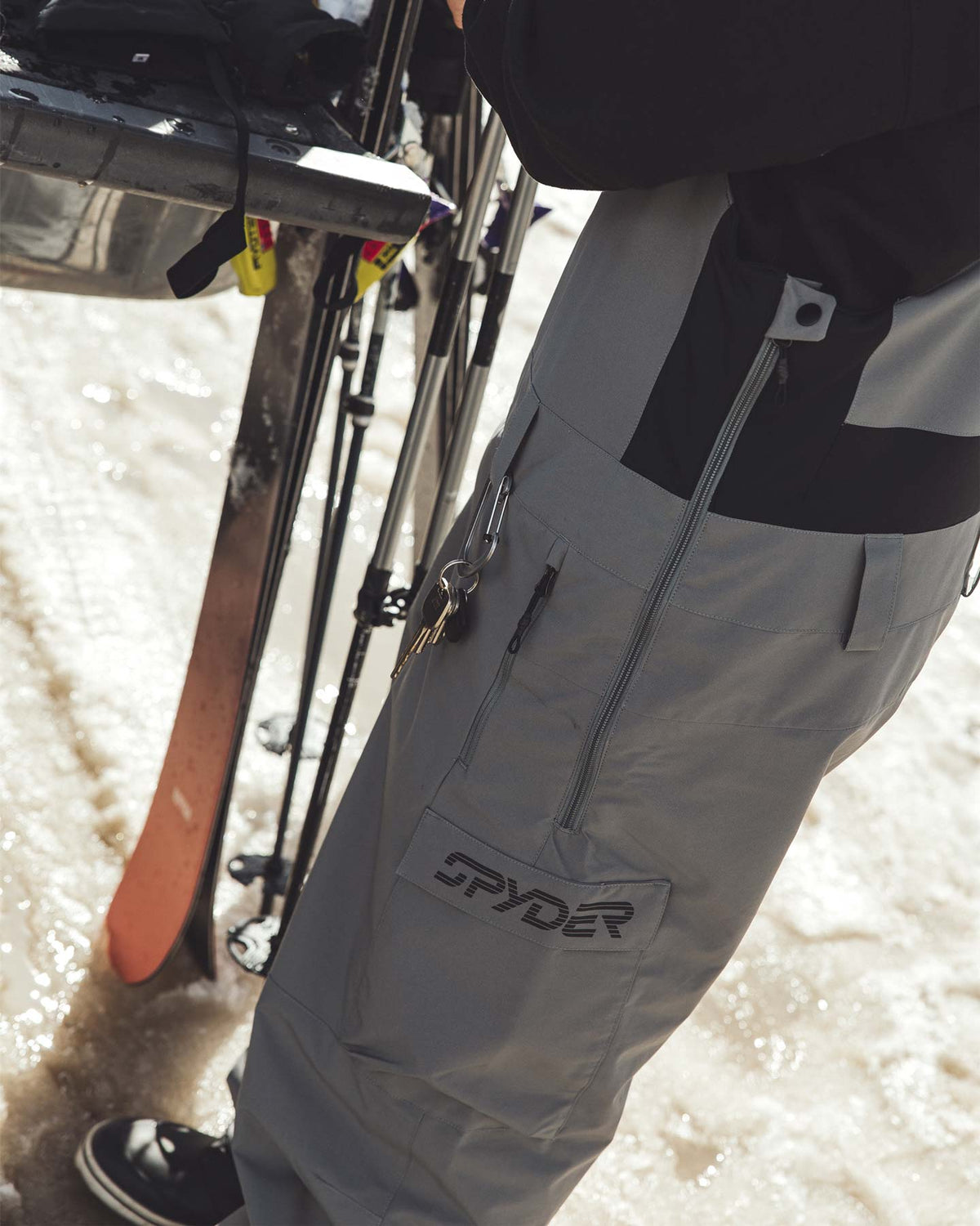 Men's Lift Bibs - Storm | Spyder Freeski