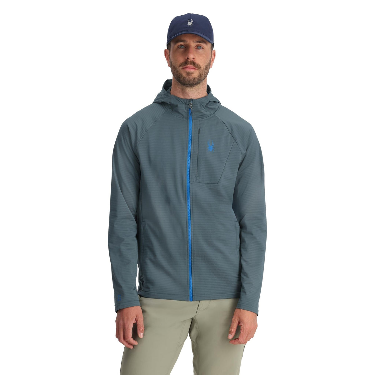 Men's Gridweb™ Fleece Hoodie - Slate Blue | Spyder