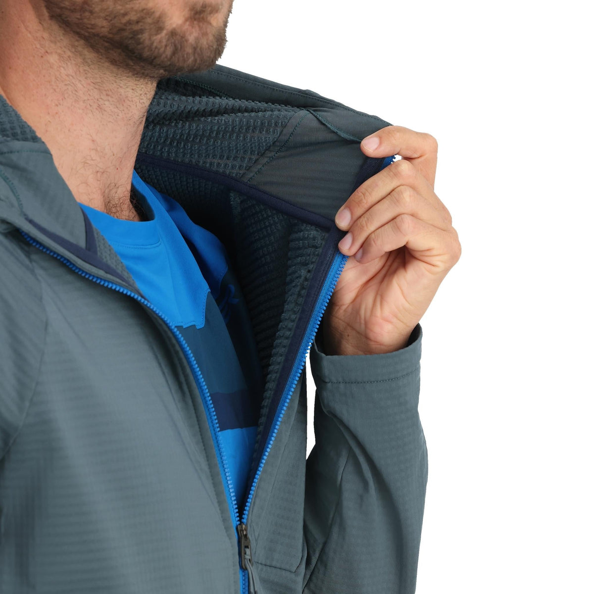 Men's Gridweb™ Fleece Hoodie - Slate Blue | Spyder
